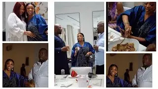 Igbo billionaire Obi Cubana receives Chioma goodhair & her family members in his village mansion.