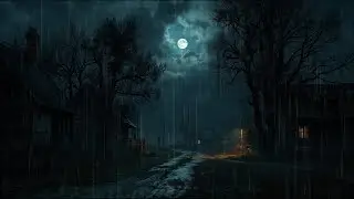 Rainy Night Ambience Rural House | Calm Night Sleep Sounds