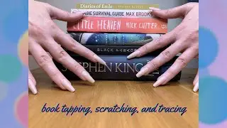 ASMR book tapping, scratching, and tracing ~ no talking ~ LevikaASMR