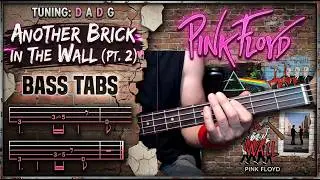 Another Brick In The Wall (Pt 2) by Pink Floyd - Bass Cover with Tabs Play-Along
