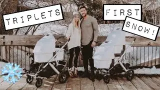 The Triplets FIRST snow and restaurant! | Daddy RE-PROPOSES to mommy | HUGE Gemma Mukbang