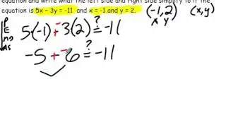 Is an ordered pair a solution to an equation?