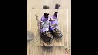 Purple Camo Baby Cowboy Boots