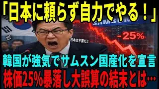 【海外の反応】「日本の製造装置なしでやってみろ！」韓国サムスンが強気の国産化宣言→3ヶ月後、生産ライン全停止で株価25%暴落