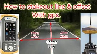 How to calculate & layout line and offsets of straight line using GPS. #offset #gps #line #survey