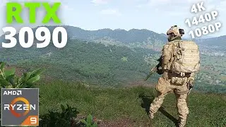 Arma 3: RTX 3090 + Ryzen 9 5950X | Игровой процесс в разрешении 4K, 1440p, 1080p | Максимальные настройки