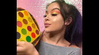 Glamlite Burger Palette Review ! (DOING MY EYES WITH THE INGREDIENTS I'D USE ON A REAL BURGER.)