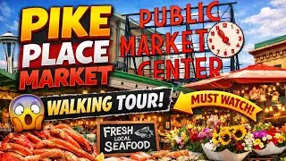Pike Place Market Seattle Walking Tour 2025 | 4K Travel Vlog | First Starbucks & Fish Market 🎥🐟