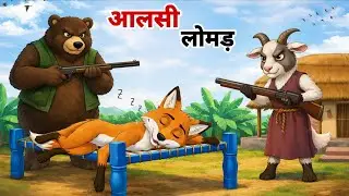 आलसी लोमड़ | Aalsee Lomad | Animals Story | Moral Stories | Hindi Kahaniya | Bedtime Story 