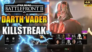 Star Wars Battlefront 2 - 114 Darth Vader (Kenobi Show) Killstreak 4k 60fps