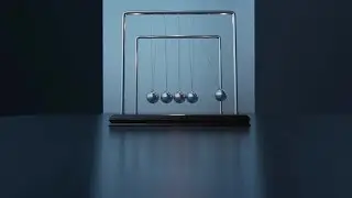 Pendulum Swinging Newton's Cradle Loop Stock Motion Graphics