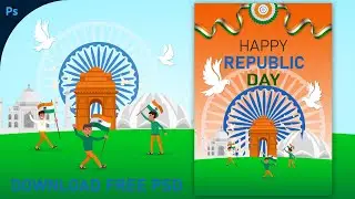 Republic Day Poster Design In Photoshop | 26 January 2024 | Photoshop Tutorial | Happy Republic Day