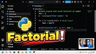Can You Print a Factorial Using ONLY a FOR Loop? 🤯 | Python in 5 Minutes!l