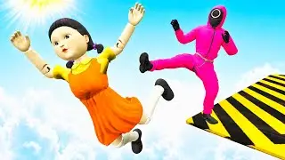 Игра в Кальмара Рэгдоллы - [GMOD Прыжки и Падения] - Серия 83