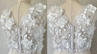 How To Sew Elastic Button Loop Closure For Wedding Dress