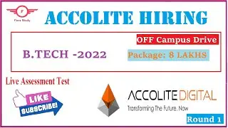 Accolite Digital| Test 1 |Live Test Assessment| Eligible BE/BTECH/MTECH/MCA CS | IT | ECE | ME | CE