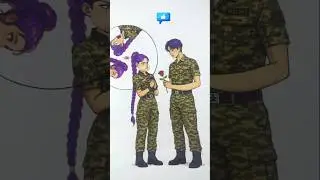Jinu and Rumi Military Dance Trends | K-pop Demon hunters paper Puzzle #kpop #rumi #trend