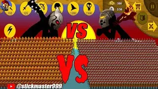 FINAL BOSS CONTROL ARMY LAVA SPEARTON VS ARMY CLASSIC SPEARTON | STICK WAR LEGACY | STICK MASTER