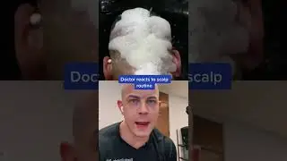 Derm reacts to HORRENDOUS scalp routine! #dermreacts #doctorreacts #scalp