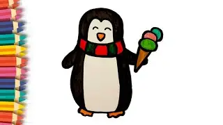 HOW TO DRAW A CARTOON PENGUIN