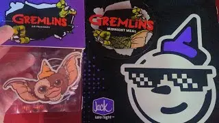 NEW GREMLINS MIDNIGHT MEAL AT JACK IN THE BOX WITH FREE GIZMO/STRIPE AIR FRESHENER @jackinthebox 