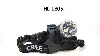 Налобный фонарь HL-1805 - видео инструкция. Полный обзор