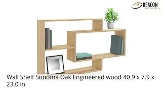 Wall Shelf Sonoma Oak Engineered wood 40.9 X 7.9 X 23.0 in