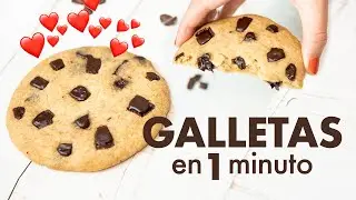 GALLETAS en MICROONDAS 🍪 | en 1 minuto