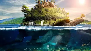 Speed Art photoshop -Surreal Turtle At Sea-