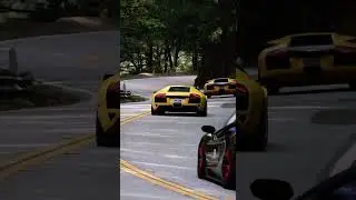 Lambo Convoy! #lamborghinni #murci&eacute;lago #svj #cars #cartok #backroads