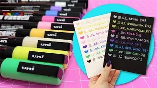 Reseña y Swatch | Posca 3M colores pasteles | Cómo activar los rotuladores Posca [CC]