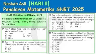 [HARI II] Naskah Asli Penalaran Matematika SNBT 2025 Teks 05: Luas Papan Reklame