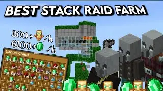 Best stack raid farm v2 for Minecraft bedrock/mcpe1.21+(6200+emerald/h)