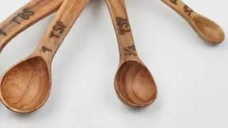 UPAVIM Crafts Wood Measuring Spoon Sets