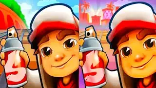 Subway surfers: Haunted hood 2024 vs winter wonderland 2024 Map 