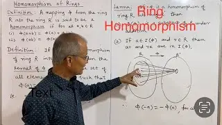 Homomorphism of Rings: Definition, Kernel of Homomorphism, Lemmas and examples. Lecture 6.