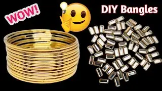 DIY Beautiful Bangles Making At Home | Kundan stone bangles making | Jewellery making at home 