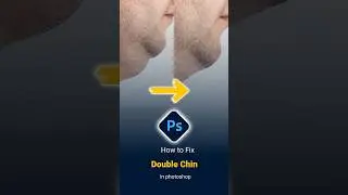 How to Fix a Double Chin in Photoshop  Liquify Tool Tutorial #Shorts