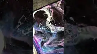 Decorative  tray Resin | Space painting art epoxy | #shorts