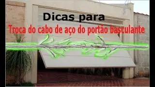Troca do cabo de aço do portão basculante passo a passo