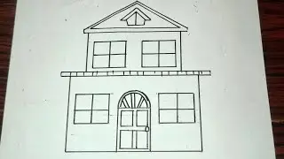 Cara menggambar rumah tingkat dengan mudah | step by step