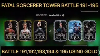 FATAL SORCERER TOWER BATTLE 191,192,193,194 & 195 GAMEPLAY USING GOLD TEAM!!