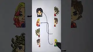 Wednesday Addam, Enid, Tyler, Ajax Line Connect Puzzle  #craft #game #shorts #trending #wednesday