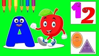 Learn ABC, 123 , Colors And Shapes | Kids Basic Learning For 3 Year Olds | #abc #123 #kids