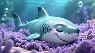 Baby Shark Sleepy Cousin | Calm Bedtime Shark Song for Kids | Nursery Rhymes & Lullabies