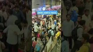 Delhi metro is now over crowded at all times. Magenta line station at hauz khas #delhimetro