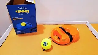 Unboxing and Review of Tennis Trainer Rebound Ball, Solo Tennis Practice Equipment for Kids