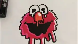 drippy elmo#art #posca