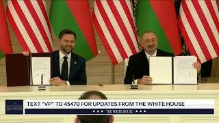 Vice President JD Vance Delivers Remarks with President Ilham Aliyev of Azerbaijan