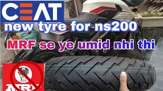 New tyre 130/70/17 for ns200 #mrftyre #ceattyre #apollotyre #biketyre #newbiketyre  #ns200tyre 